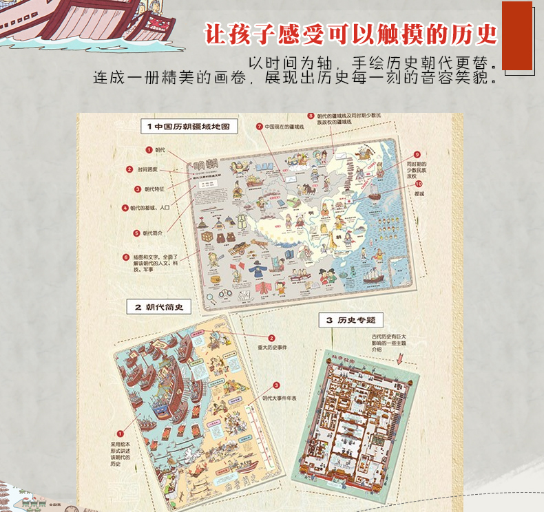 中国历史地图(人文版)(精) 中国(手绘中国地理地图)()图片