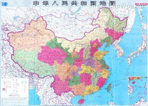 中華人民共和國地圖(1:880萬)