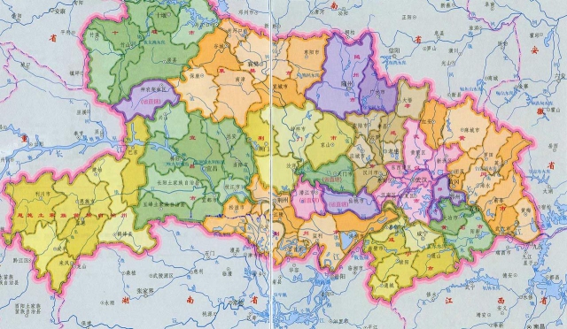 湖北省地圖(1:800000最新版)