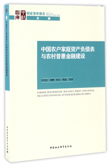 中國農戶家庭資產負債表與農村普惠金融建設/國家智庫報告
