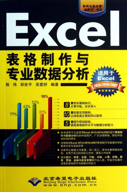 Excel表格制作與專業數據分析(附光盤適用於Excel201320102007)