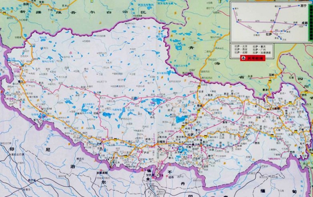 西藏自治区地图(1:157万)