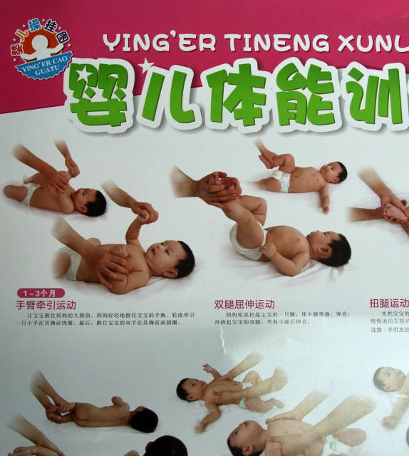 嬰兒體能訓練操/嬰兒操掛圖