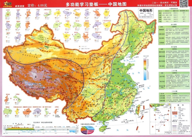 多功能學習墊板(中國地圖)