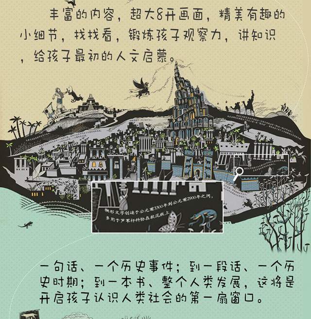 时间线(最精美的手绘世界史)(精) 精美通史绘本,给孩子描述世界从这本